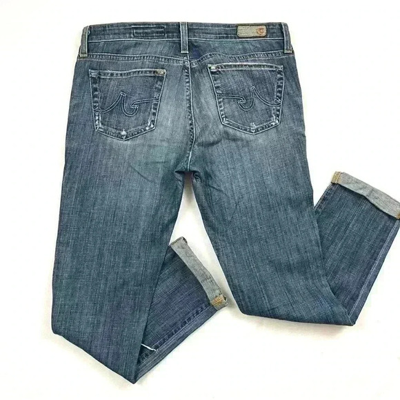 Adriano Goldschmied The Premiere Cuffed Ankle Skinny Straight Jeans Size 28R - Picture 8 of 16